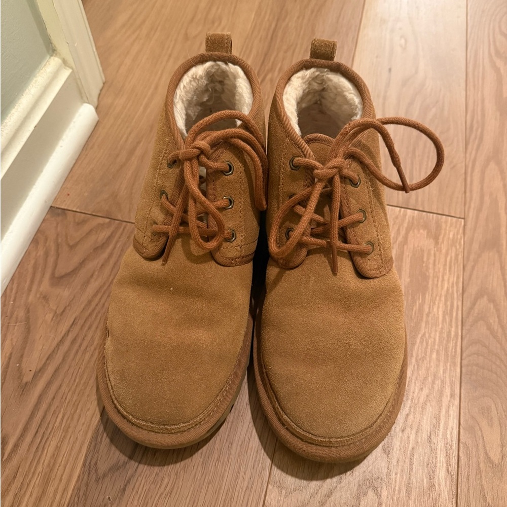 UGG Nuemel Tan Suede Ankle Booties